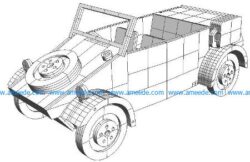Kubelwagen file cdr and dxf free vector download for Laser