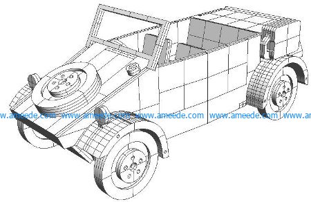 Kubelwagen file cdr and dxf free vector download for Laser 5 Kubelwagen file cdr and dxf free vector download for Laser