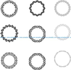 Laurel wreath pattern file cdr and dxf free vector download for print or laser engraving machines