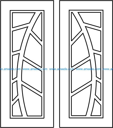 Leaf texture door file cdr and dxf free vector download for CNC cut