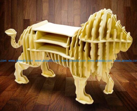 Lion shelf file cdr and dxf free vector download for Laser cut CNC