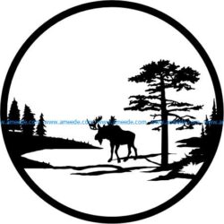 Lonely elk file cdr and dxf free vector download for Laser cut plasma
