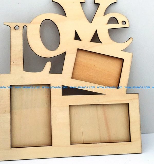 Love photo frames file cdr and dxf free vector download for Laser cut CNC