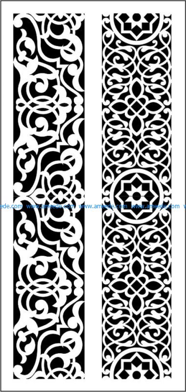 MDF texture with Arabic style file cdr and dxf free vector download for CNC cut