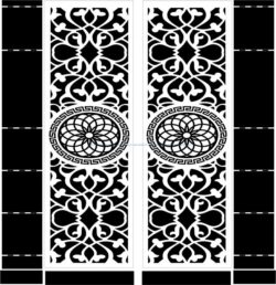 Mandala motifs door file cdr and dxf free vector download for CNC cut