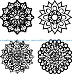 Mandla Colletion file cdr and dxf free vector download for Laser