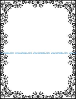 Maple leaf mirror frame file cdr and dxf free vector download for CNC cut