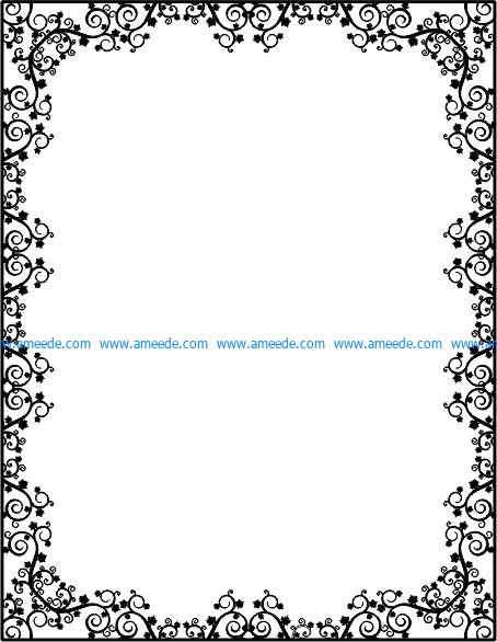 Maple leaf mirror frame file cdr and dxf free vector download for CNC cut