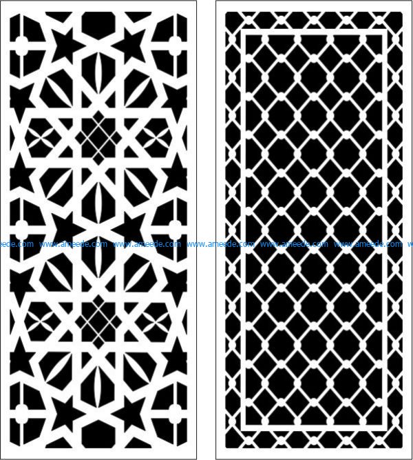 Mesh partition file cdr and dxf free vector download for Laser cut CNC