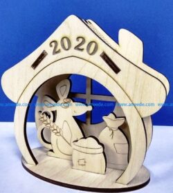 Mouse houses 2020 file cdr and dxf free vector download for Laser cut CNC