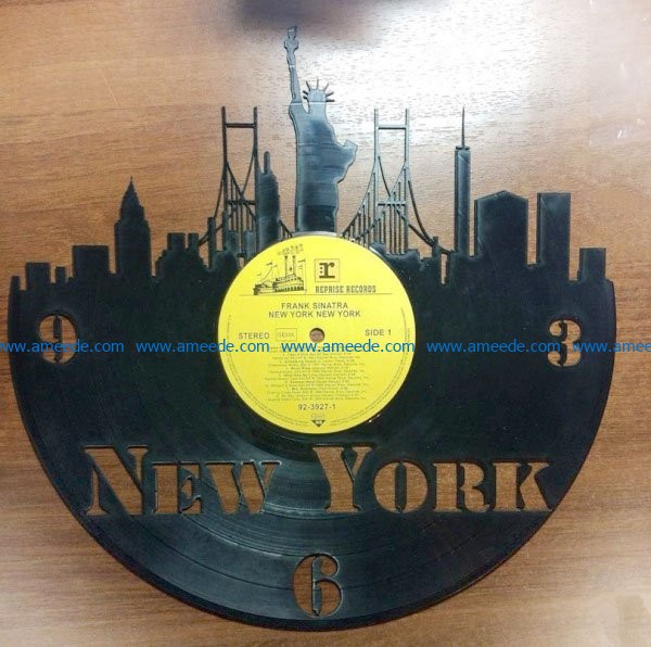 New York clock file cdr and dxf free vector download for Laser cut plasma