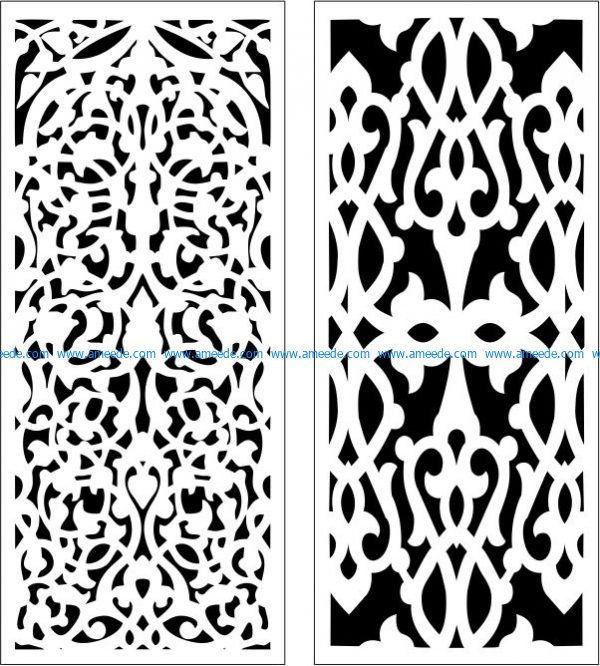 Nice and unique partition dr and dxf free vector download for Laser cut CNC