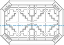 Octagonal baffle design template file cdr and dxf free vector download for Laser cut CNC