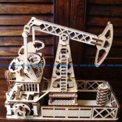 Oil pumping station model  file cdr and dxf free vector download for Laser cut CNC