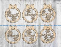 Orb in the decorated Christmas Tree file cdr and dxf free vector download for Laser