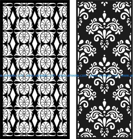 Ottoman Stencils file cdr and dxf free vector download for Laser cut CNC