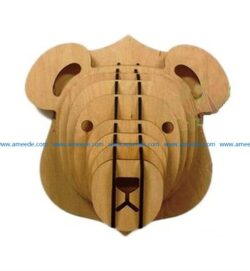 Panda head file cdr and dxf free vector download for Laser cut CNC