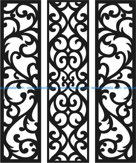 Panel Seamless Theme file cdr and dxf free vector download for Laser cut CNC