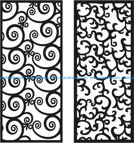 Panel Seamless file cdr and dxf free vector download for Laser cut CNC