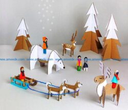 Paper christmas Model file cdr and dxf free vector download for Laser cut CNC
