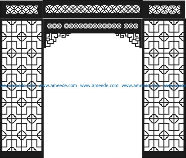 Partition of the alta file cdr and dxf free vector download for Laser cut CNC