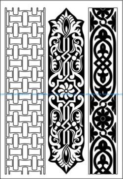 Pattern of intertwined motifs   file cdr and dxf free vector download for CNC cut