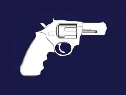 Revolver GUN file stl and mtl obj vector free 3d model download for CNC or 3d print