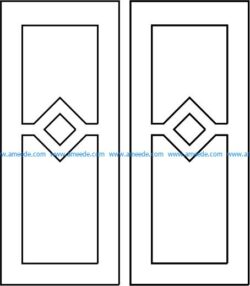 Rhombus patterned door file cdr and dxf free vector download for CNC cut