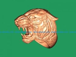 Ring Tiger 3d file stl and bmp free vector download for CNC
