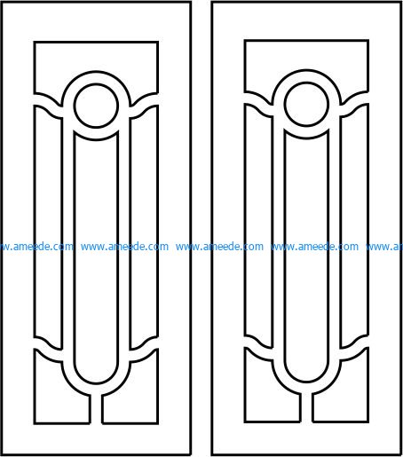 Room wooden door design file cdr and dxf free vector download for CNC cut
