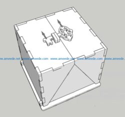 Safety lock box file cdr and dxf free vector download for Laser cut CNC