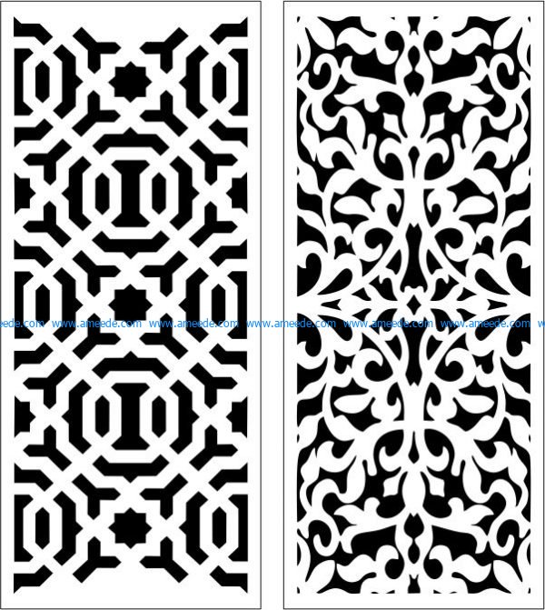 Sample baffle between living room and dining room file cdr and dxf free vector download for Laser cut CNC