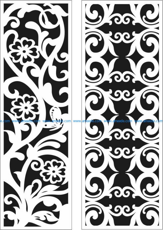 Screen partitioned file cdr and dxf free vector download for Laser cut CNC