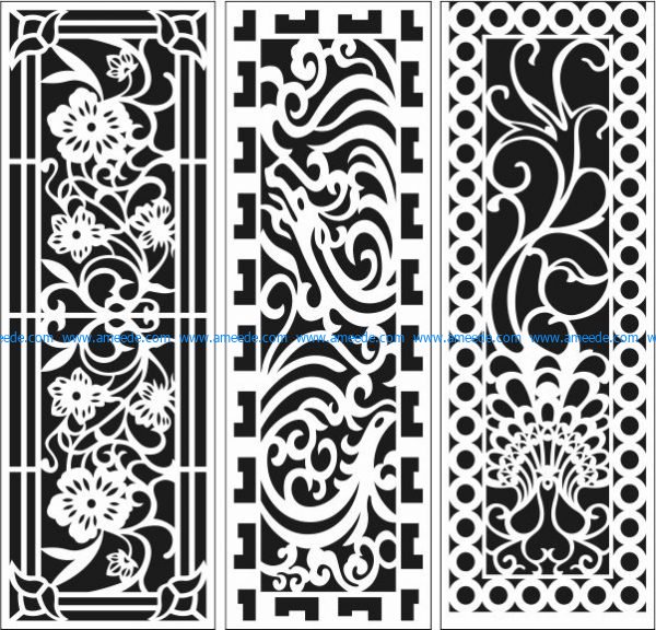 Screens and Partitions for Home and Office file cdr and dxf free vector download for Laser cut CNC