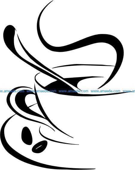 Sea engraved cafe file cdr and dxf free vector download for Laser cut CNC