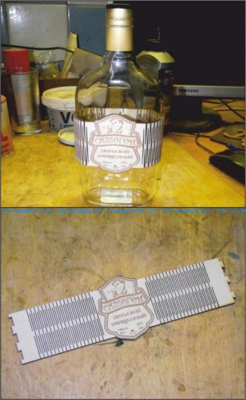 Self-installable labels for product bottles free download vector for CNC Laser Cutting