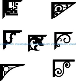 Shelf Brackets file cdr and dxf free vector download for Laser cut plasma