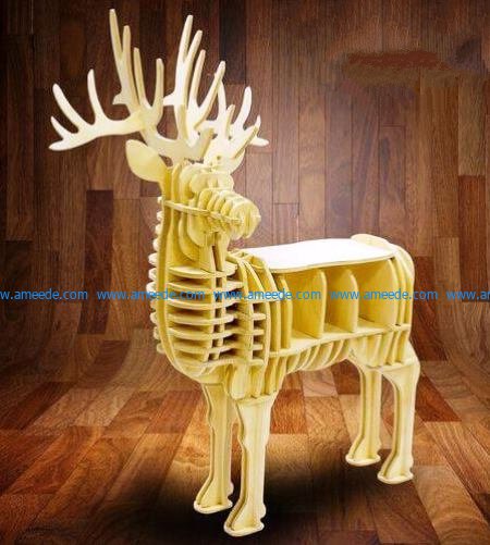 deer shelf file cdr and dxf free vector download for Laser cut CNC