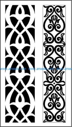 Simple pattern file cdr and dxf free vector download for CNC cut