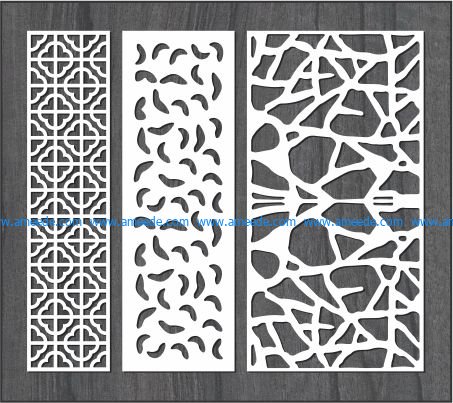 Simple stone wall partition design file cdr and dxf free vector download for Laser cut CNC