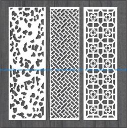 Simple vertical column bulkhead design file cdr and dxf free vector download for Laser cut CNC