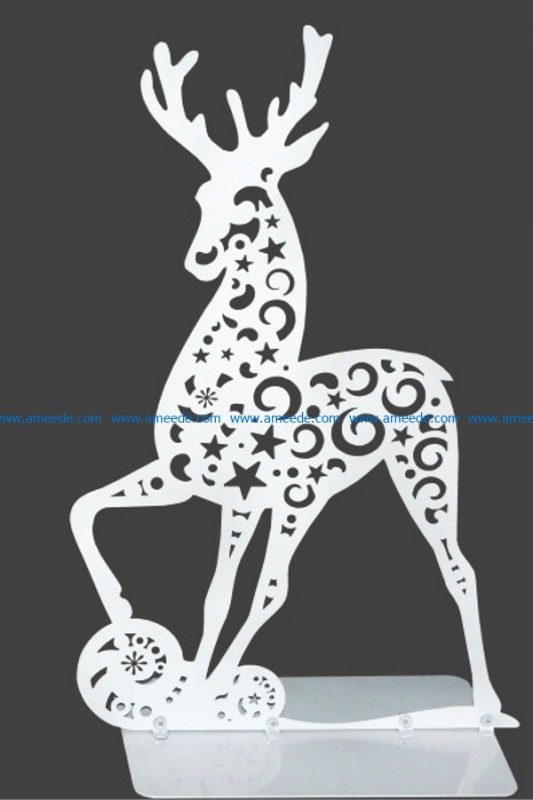 Star Deer file cdr and dxf free vector download for Laser cut