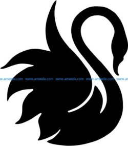 Swan icon file cdr and dxf free vector download for Laser cut plasma