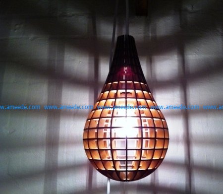 Teardrop Pendant Light file cdr and dxf free vector download for Laser cut CNC