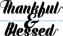 Thank bul Blessed file cdr and dxf free vector download for printers or laser engraving machines
