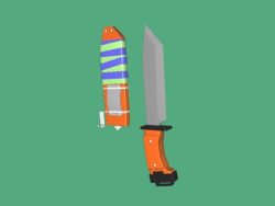 The knife and scabbard  file stl and mtl obj vector free 3d model download for CNC or 3d print