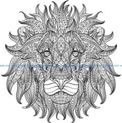 The lion’s head design file cdr and dxf free vector download for print or laser engraving machines