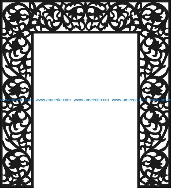 The pattern of the partition of the altar file cdr and dxf free vector download for Laser cut CNC