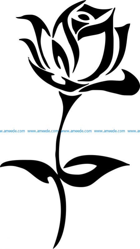 The rose has thorns file cdr and dxf free vector download for Laser cut plasma