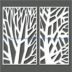 The tree has sharp lines file cdr and dxf free vector download for Laser cut CNC
